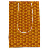 Goldene Honigwabe Mittlere Geschenktüte (Rückseite)