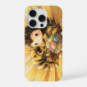 Goldene Hummel im Blütentanz1 iPhone Hülle (Rückseite)