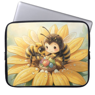 Goldene Hummel im Blütentanz1 Laptopschutzhülle