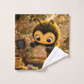 Goldene Hummel im Blütentanz.10 Badhandtuch Set (Waschlappen)