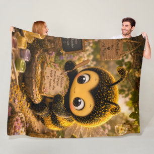 Goldene Hummel im Blütentanz.10 Fleecedecke