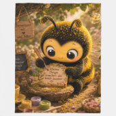 Goldene Hummel im Blütentanz.10 Fleecedecke (Vorderseite)