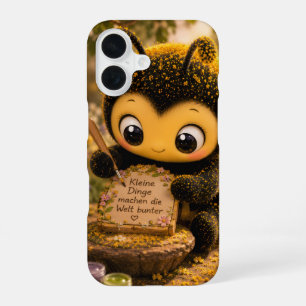 Goldene Hummel im Blütentanz.10 iPhone 16 Hülle