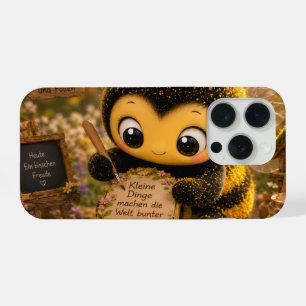 Goldene Hummel im Blütentanz.10 iPhone 15 Pro Hülle