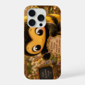 Goldene Hummel im Blütentanz.10 iPhone Hülle (Rückseite)