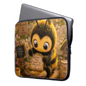 Goldene Hummel im Blütentanz.10 Laptopschutzhülle (Vorderseite Links)