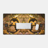 Goldene Hummel im Blütentanz.10 Schreibtischunterlage (Tastatur & Maus)