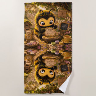 Goldene Hummel im Blütentanz.10 Strandtuch