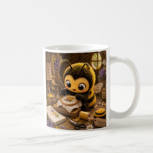 Goldene Hummel im Blütentanz.11 Kaffeetasse (Rechts)