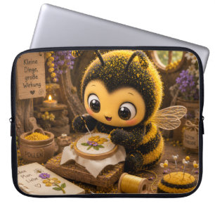 Goldene Hummel im Blütentanz.11 Laptopschutzhülle