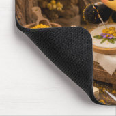 Goldene Hummel im Blütentanz.11 Mousepad (Ecke)