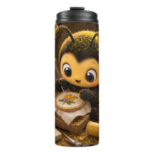 Goldene Hummel im Blütentanz.11 Thermosbecher