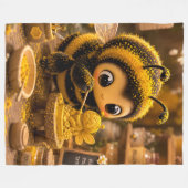 Goldene Hummel im Blütentanz.12 Fleecedecke (Vorderseite (Horizontal))