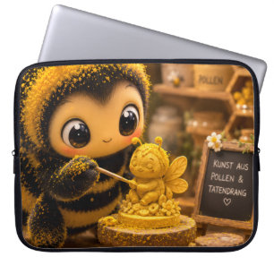 Goldene Hummel im Blütentanz.12 Laptopschutzhülle