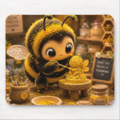 Goldene Hummel im Blütentanz.12 Mousepad (Vorne)
