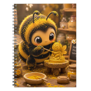 Goldene Hummel im Blütentanz.12 Notizblock
