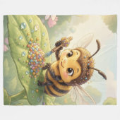 Goldene Hummel im Blütentanz.2 Fleecedecke (Vorderseite (Horizontal))