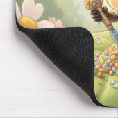 Goldene Hummel im Blütentanz.2 Mousepad (Ecke)