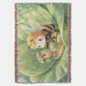 Goldene Hummel im Blütentanz.3 Decke (Vorderseite Vertikal)