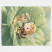 Goldene Hummel im Blütentanz.3 Fleecedecke (Vorderseite (Horizontal))
