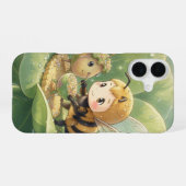 Goldene Hummel im Blütentanz.3 iPhone 16 Hülle (Rückseite (Horizontal))