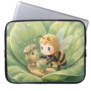 Goldene Hummel im Blütentanz.3 Laptopschutzhülle