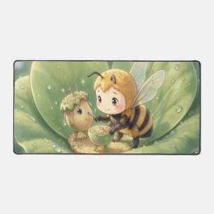 Goldene Hummel im Blütentanz.3 Schreibtischunterlage