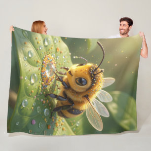 Goldene Hummel im Blütentanz.5 Fleecedecke
