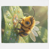 Goldene Hummel im Blütentanz.5 Fleecedecke (Vorderseite (Horizontal))