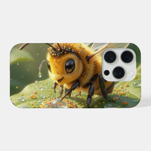 Goldene Hummel im Blütentanz.5 iPhone Hülle (Rückseite (Horizontal))