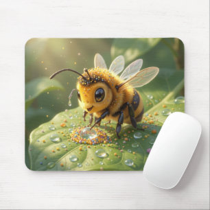 Goldene Hummel im Blütentanz.5 Mousepad