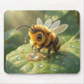 Goldene Hummel im Blütentanz.5 Mousepad (Vorne)