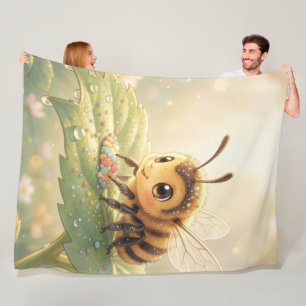 Goldene Hummel im Blütentanz.6 Fleecedecke