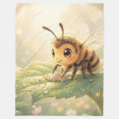 Goldene Hummel im Blütentanz.6 Fleecedecke (Vorderseite)