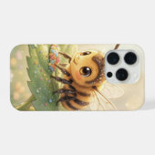 Goldene Hummel im Blütentanz.6 iPhone Hülle (Rückseite (Horizontal))