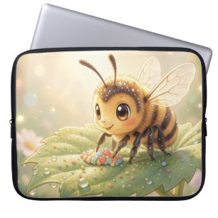 Goldene Hummel im Blütentanz.6 Laptopschutzhülle