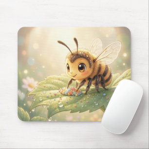 Goldene Hummel im Blütentanz.6 Mousepad