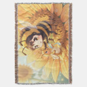 Goldene Hummel im Blütentanz.7 Decke (Vorderseite Vertikal)