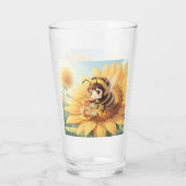 Goldene Hummel im Blütentanz.7 Glas (Rückseite)