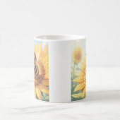 Goldene Hummel im Blütentanz.7 Kaffeetasse (Mittel)