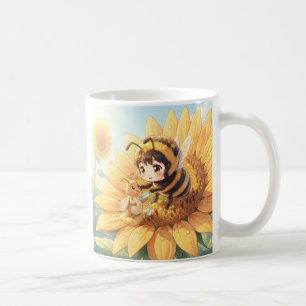 Goldene Hummel im Blütentanz.7 Kaffeetasse