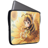 Goldene Hummel im Blütentanz.7 Laptopschutzhülle (Vorne Rechts)