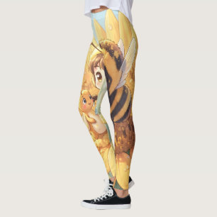 Goldene Hummel im Blütentanz.7 Leggings