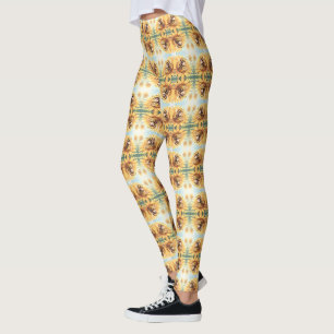 Goldene Hummel im Blütentanz.7 Leggings