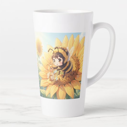 Goldene Hummel im Blütentanz.7 Milchtasse (Rechts)