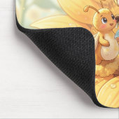 Goldene Hummel im Blütentanz.7 Mousepad (Ecke)