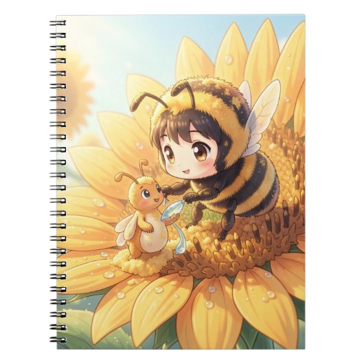 Goldene Hummel im Blütentanz.7 Notizblock (Vorderseite)