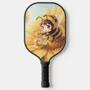 Goldene Hummel im Blütentanz.7 Pickleball Schläger