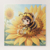 Goldene Hummel im Blütentanz.7 Puzzle (Vertikal)