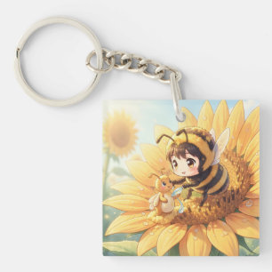 Goldene Hummel im Blütentanz.7 Schlüsselanhänger